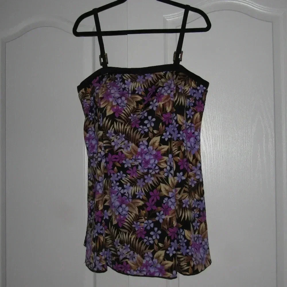 It FIGURES! Slender Thighs Floral Swim Dress 18W